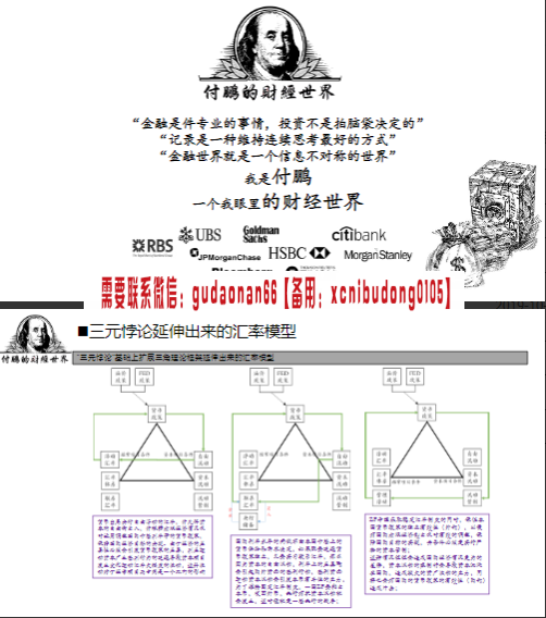 付鹏2017年汇率背后的逻辑+体系的建立