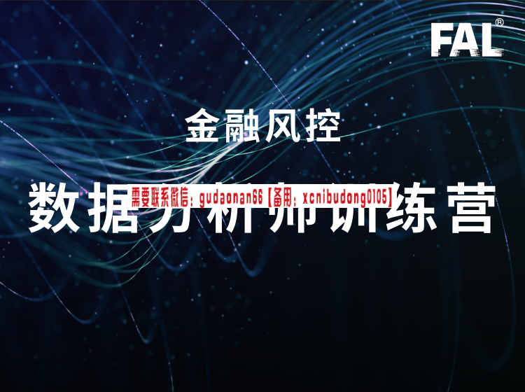 第一应用研究院 金融风控数据分析师训练营